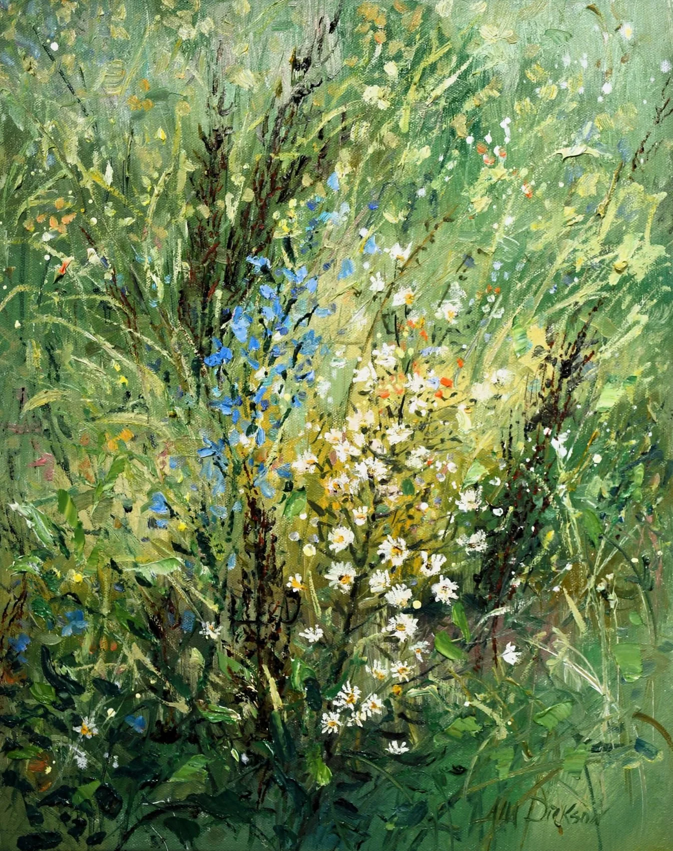Floral — Original Oil Paintings Watercolor Art Home Good Gifts Tea